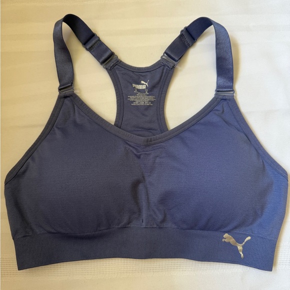 Puma Periwinkle Purple/Blue Racerback Sports Bra | Size Medium - Picture 1 of 11